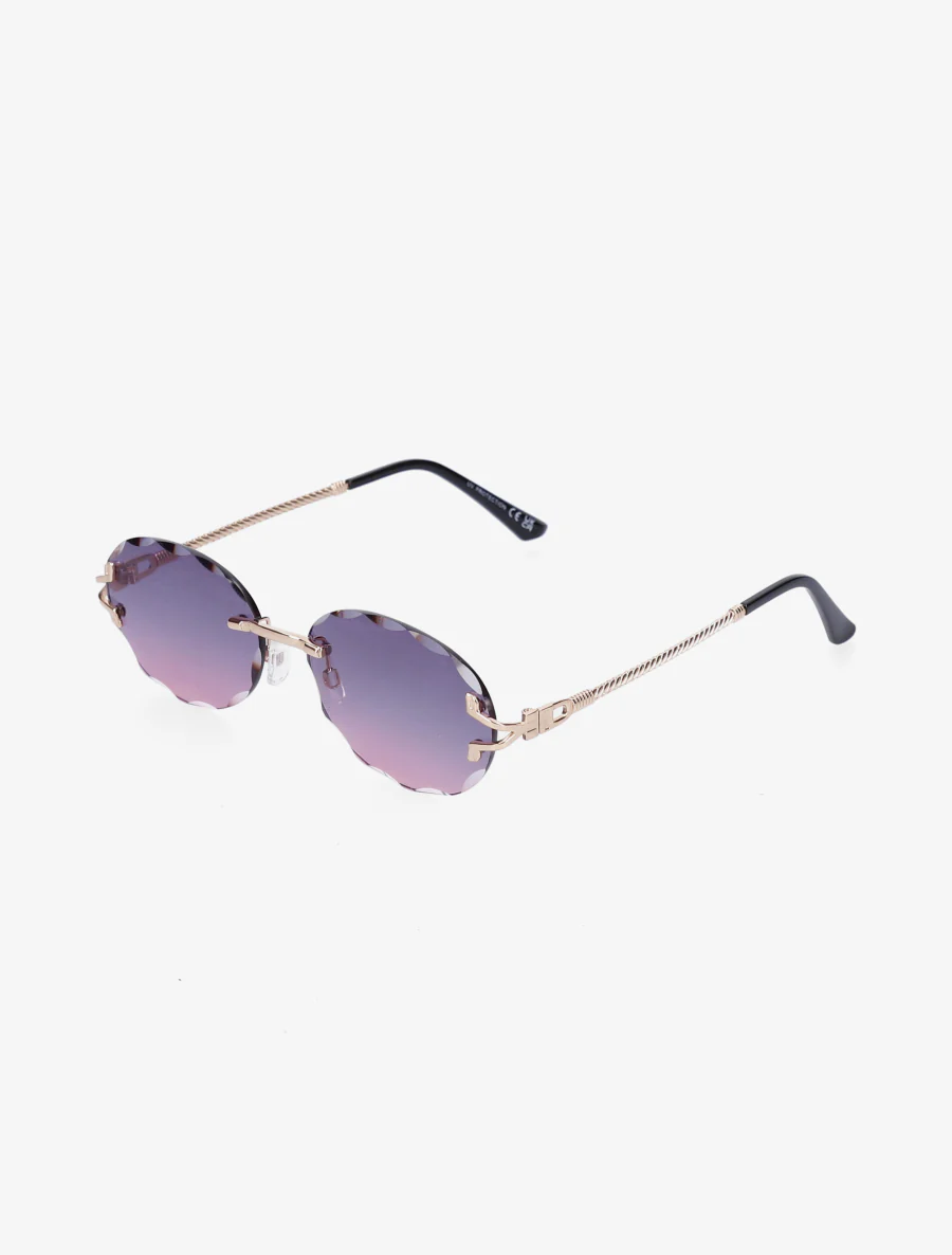 Lunettes ovales à monture torsadée - Mauve
