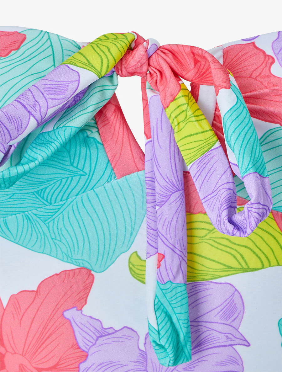 Maillot de bain imprimé grandes fleurs - Blanc - Image 3