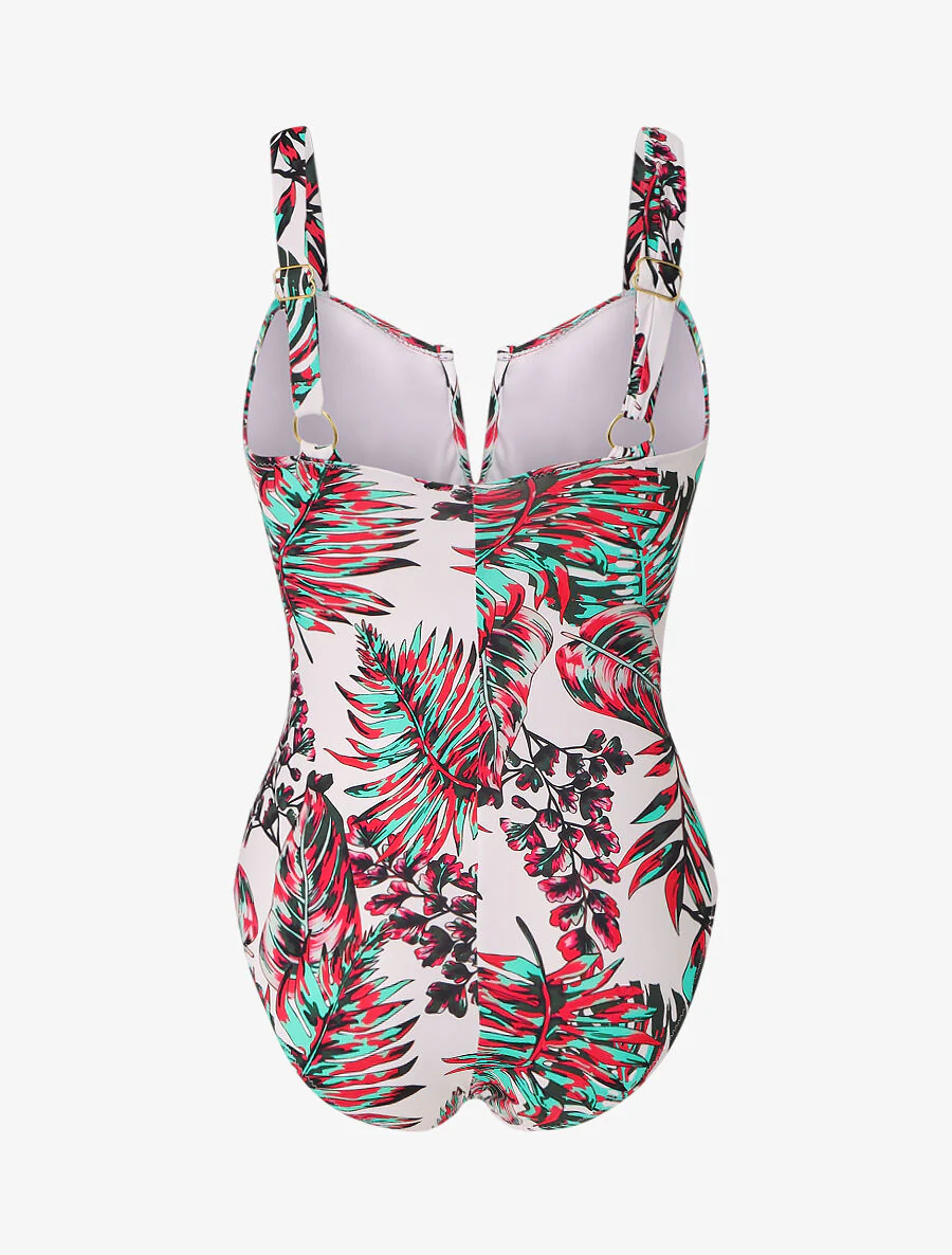 Maillot de bain imprimé plantes tropicales - Blanc - Image 2