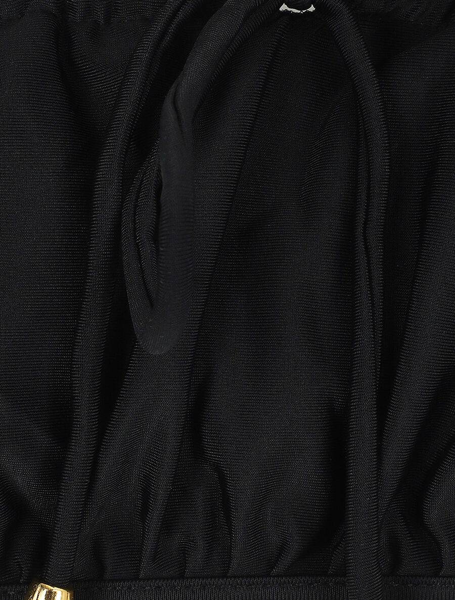 Maillot deux pièces froncé - Noir - Image 3