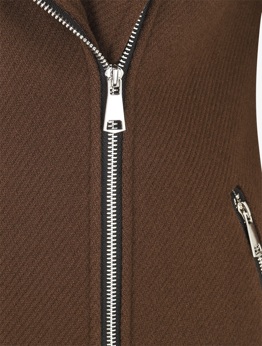 Manteau à empiècement style sweat - Marron - Image 3