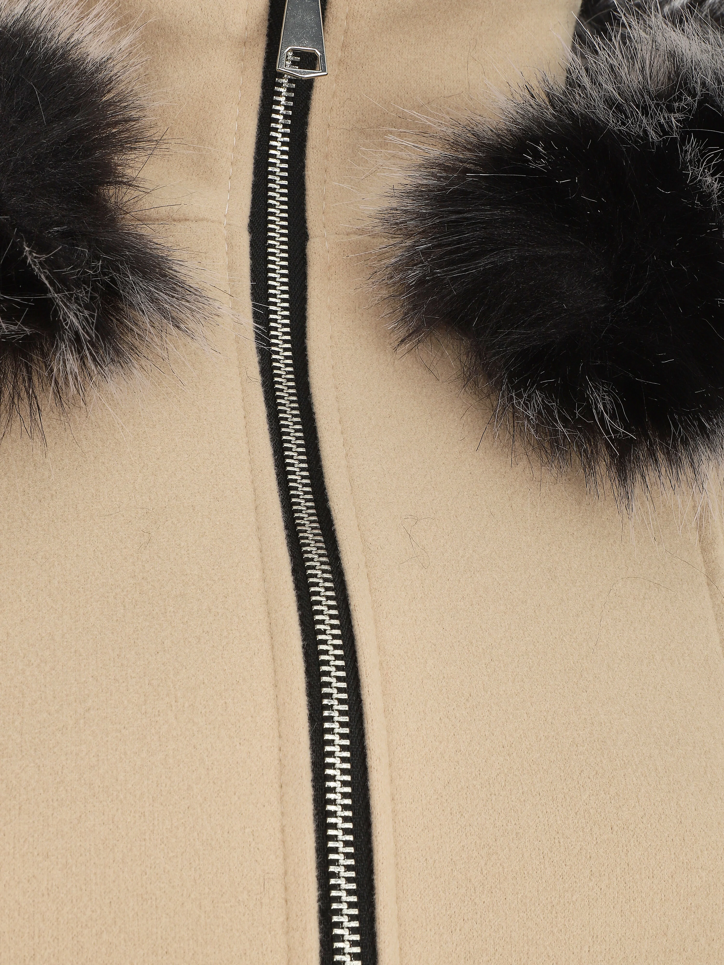 Manteau ajusté à capuche amovible - Beige clair - Image 3
