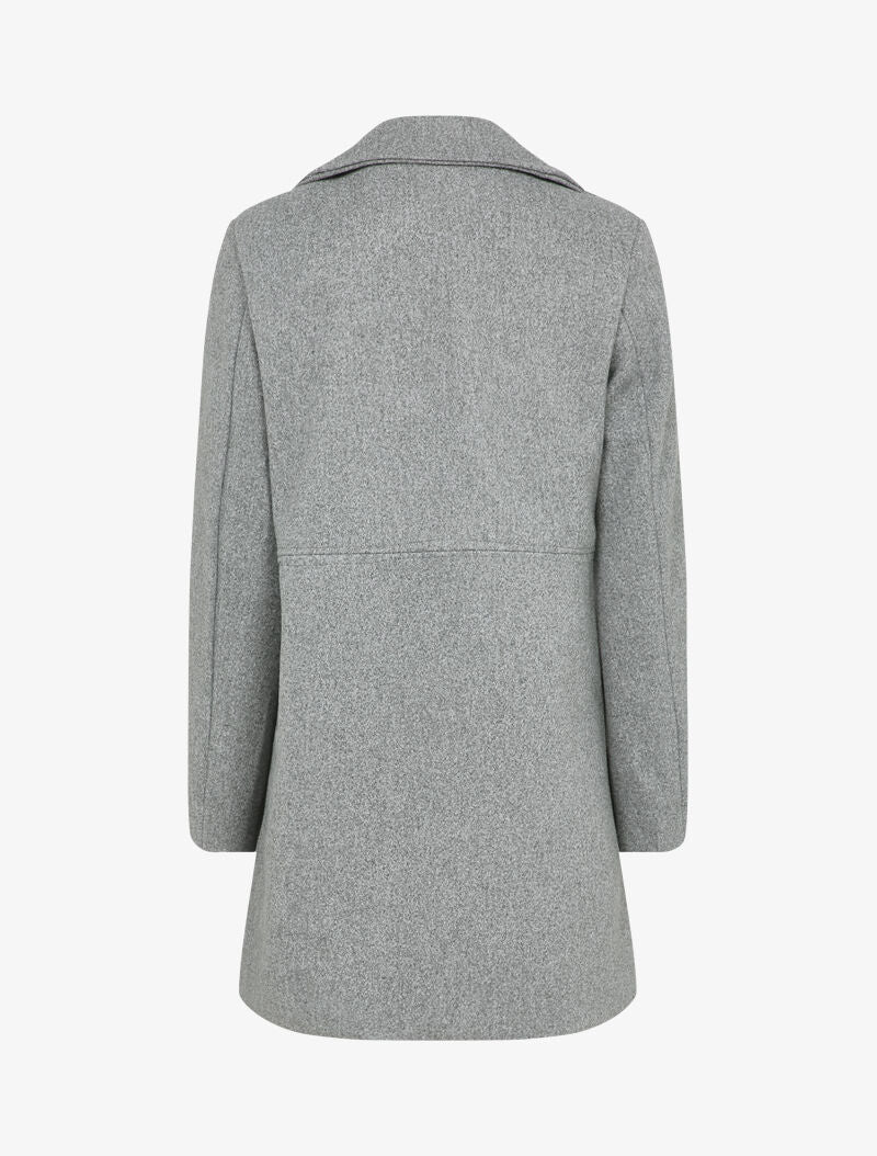 Manteau croisé à col cranté - Gris clair - Image 2