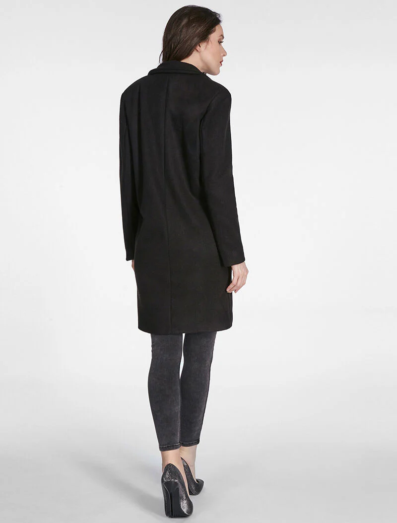 Manteau fermeture un bouton - noir - Image 2
