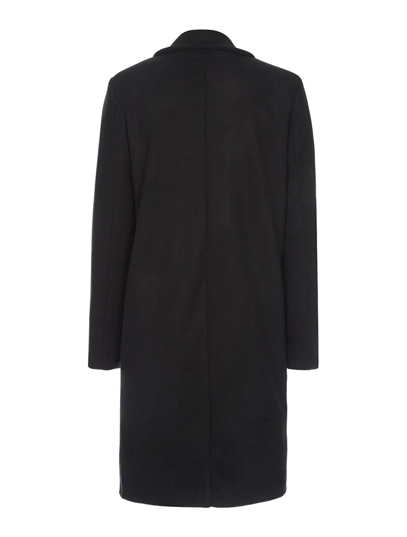 Manteau fermeture un bouton - noir - Image 5