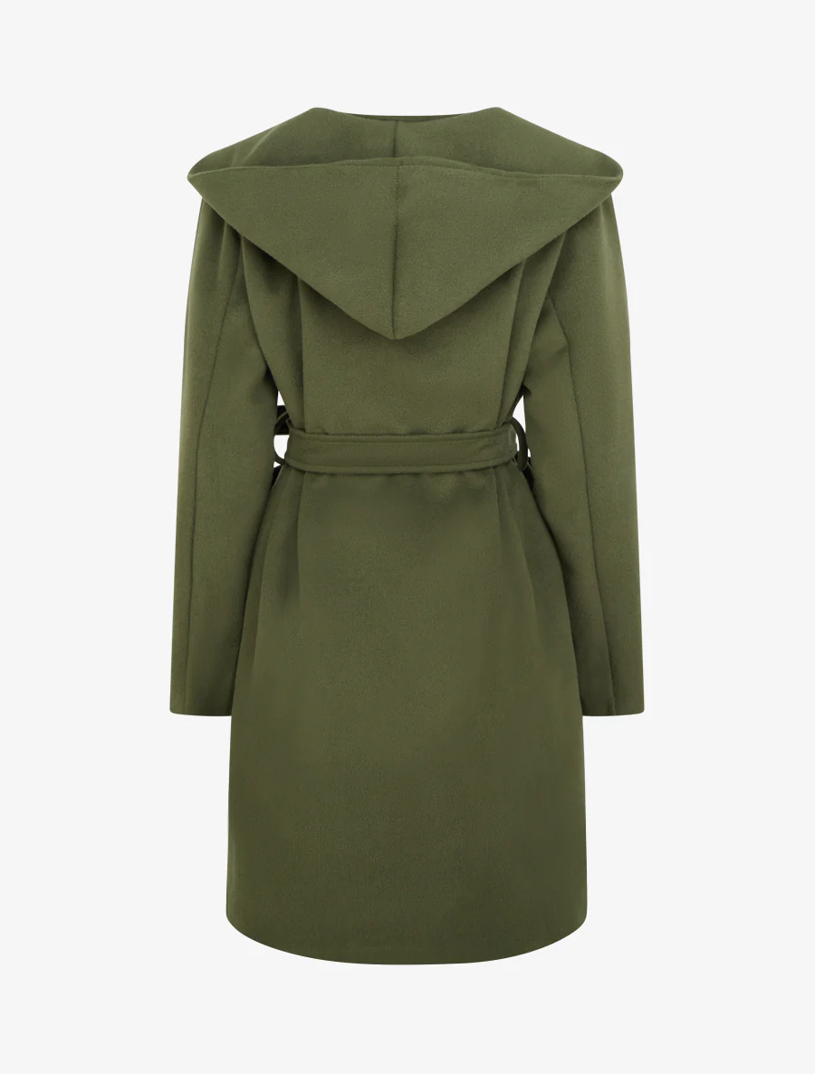 Manteau long à capuche - Kaki - Image 2