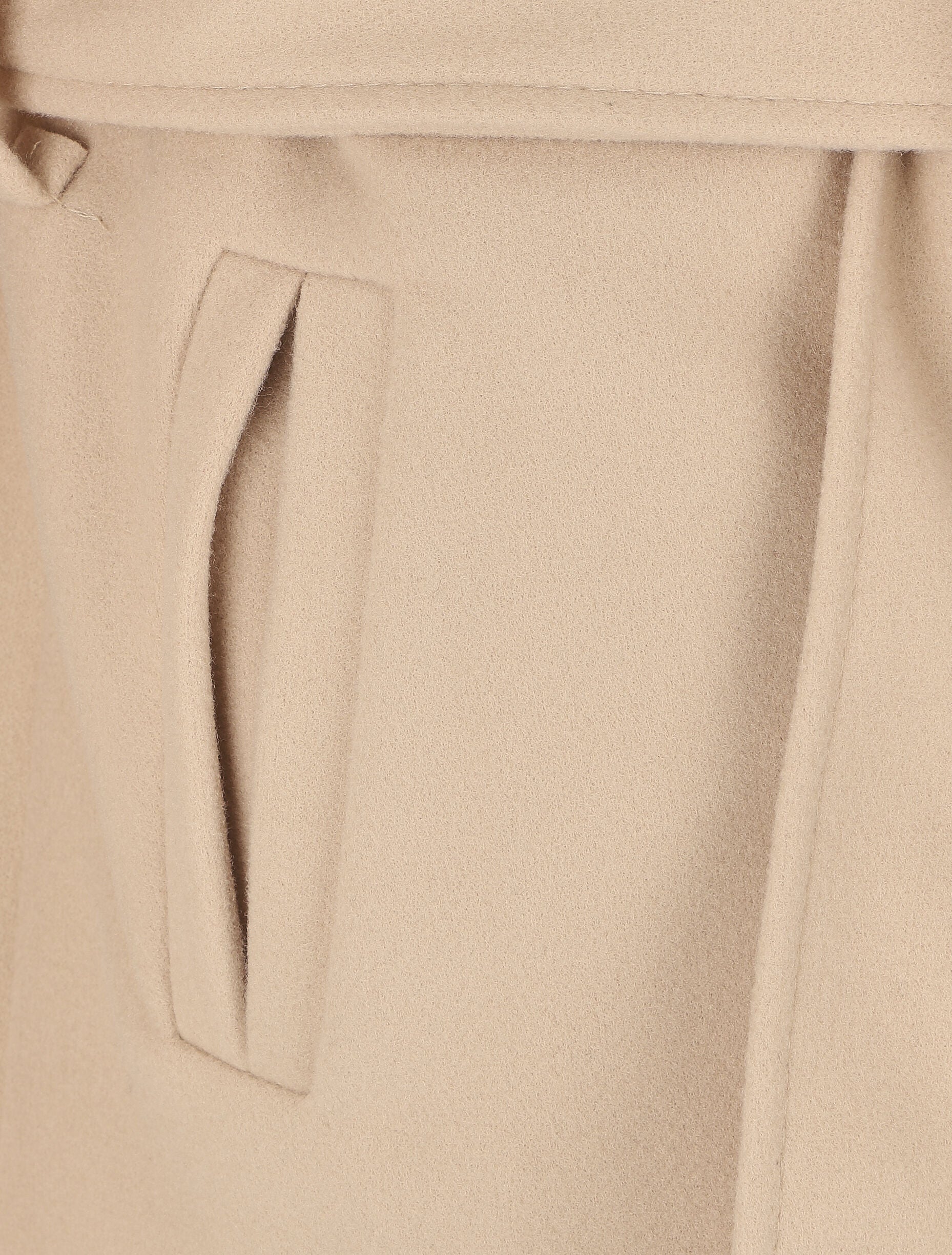 Manteau long classique - Beige - Image 3