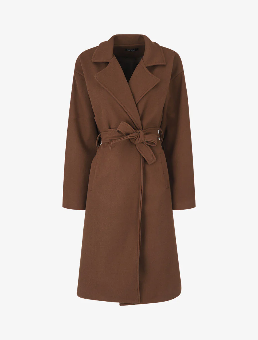 Manteau long oversize - Marron