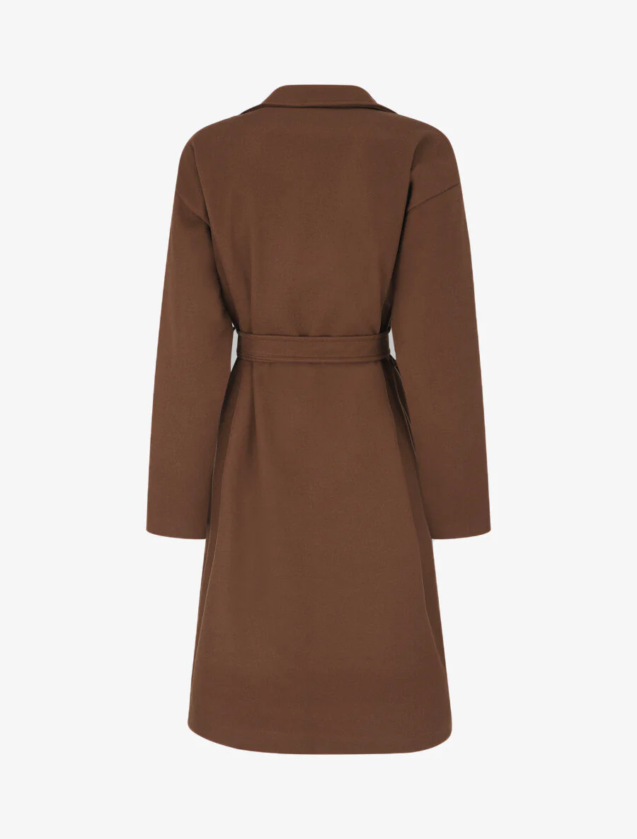 Manteau long oversize - Marron - Image 2