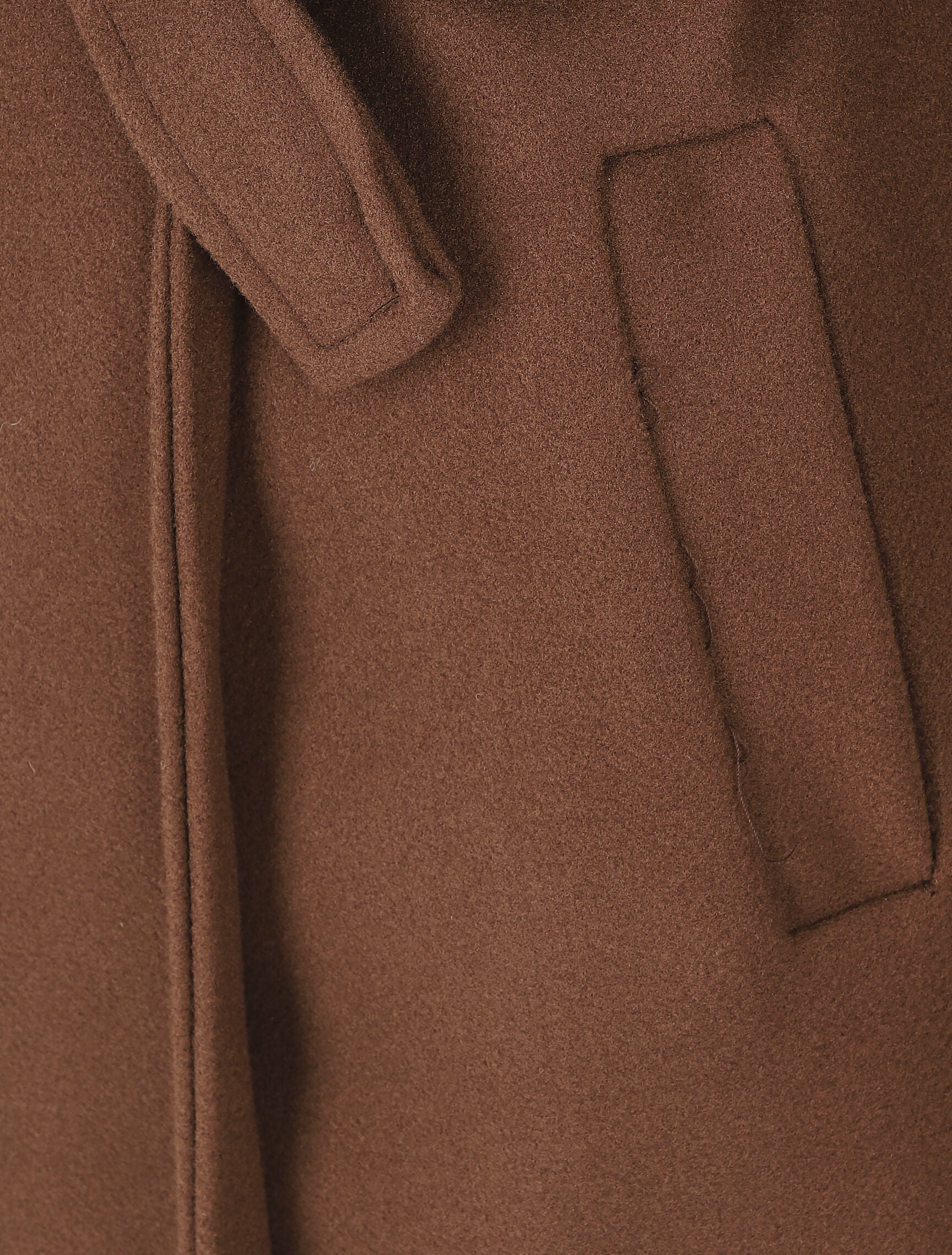 Manteau long oversize - Marron - Image 3
