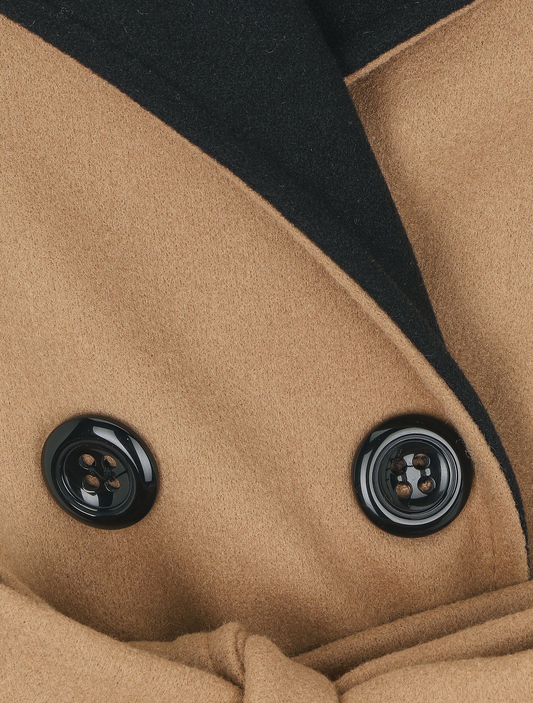 Manteau mi-long en laine mélangée - Camel - Image 3