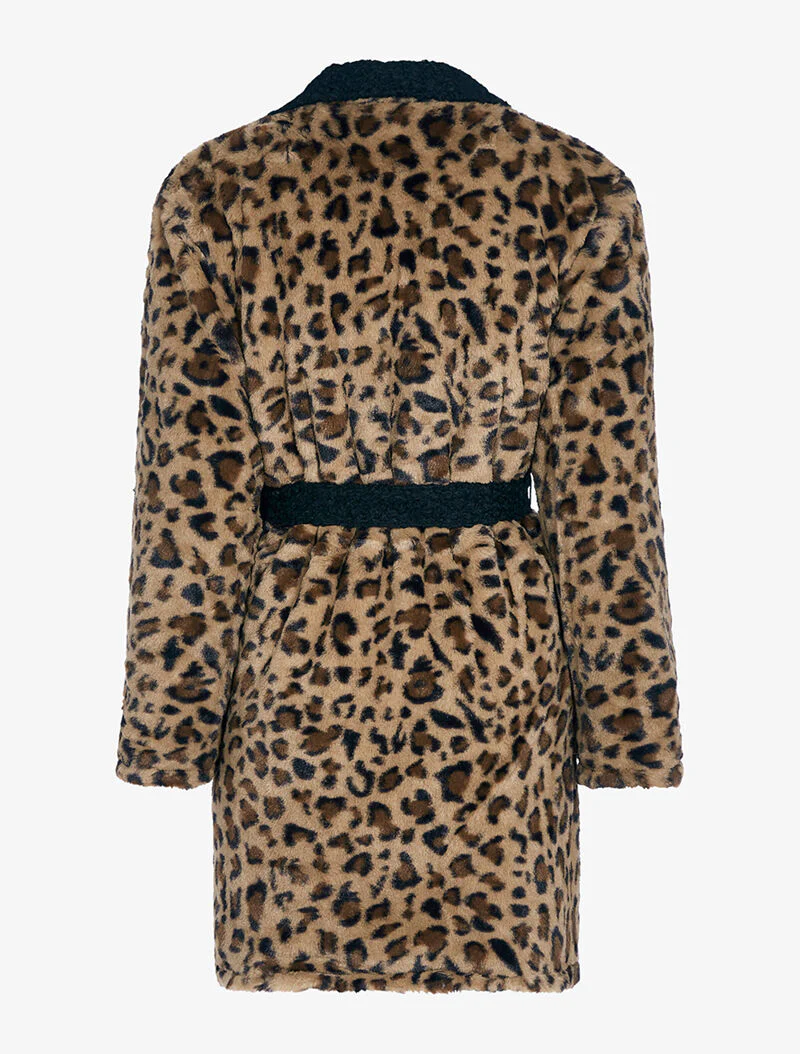 Manteau réversible effet laine bouclette - noir - Image 4