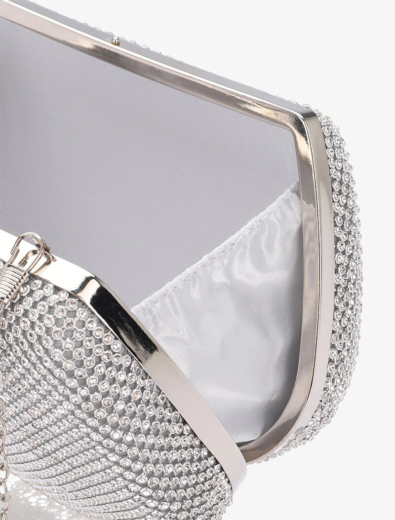 Minaudière de soirée à fermoir bague - Argent - Image 4