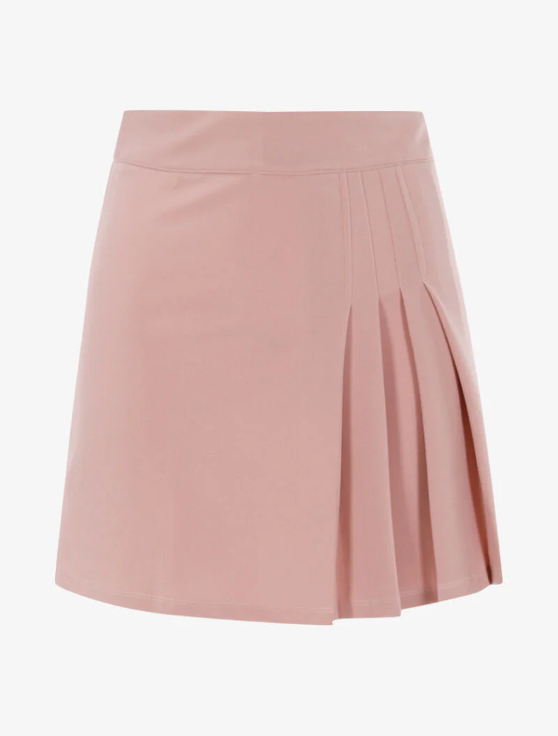 Mini jupe à détails plissés - rose