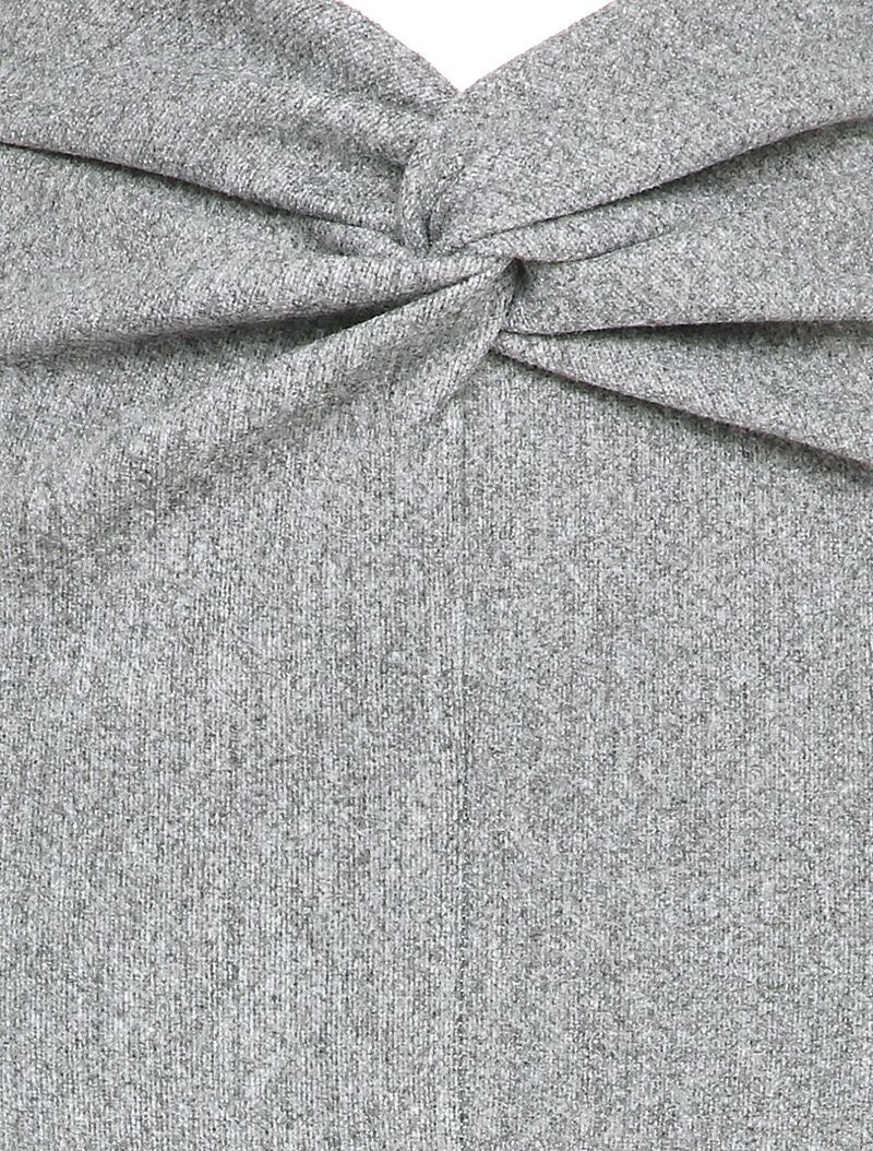 Mini jupe fourreau taille haute - Gris chiné - Image 3