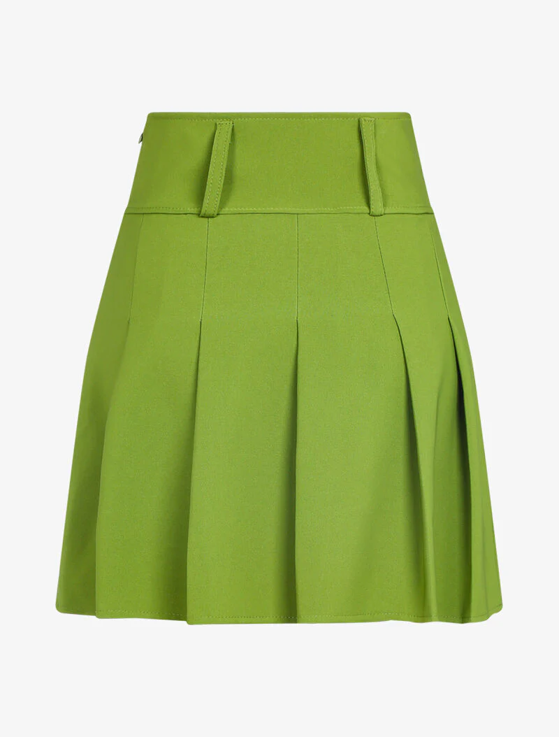 Mini jupe plissée - vert - Image 3