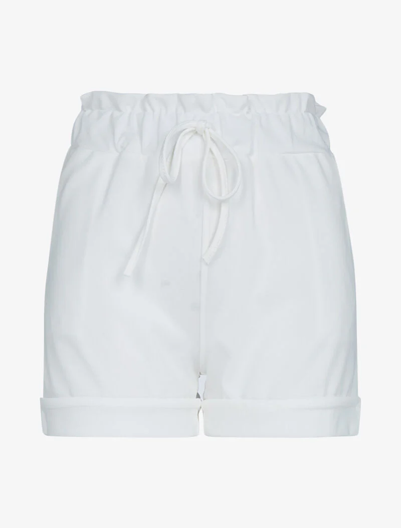 Mini short à bords retroussés - ecru
