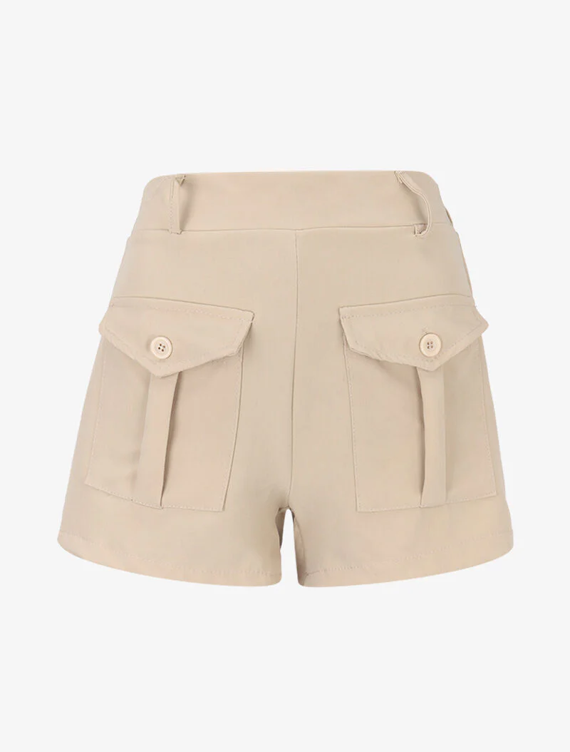 Mini short à grandes poches - beige