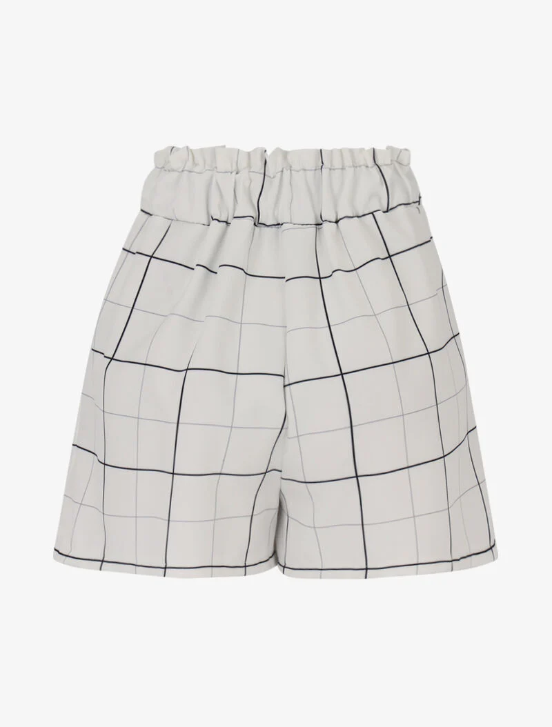 Mini short à imprimé carreaux - ecru - Image 2