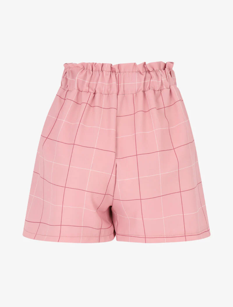 Mini short à imprimé carreaux - rose - Image 2