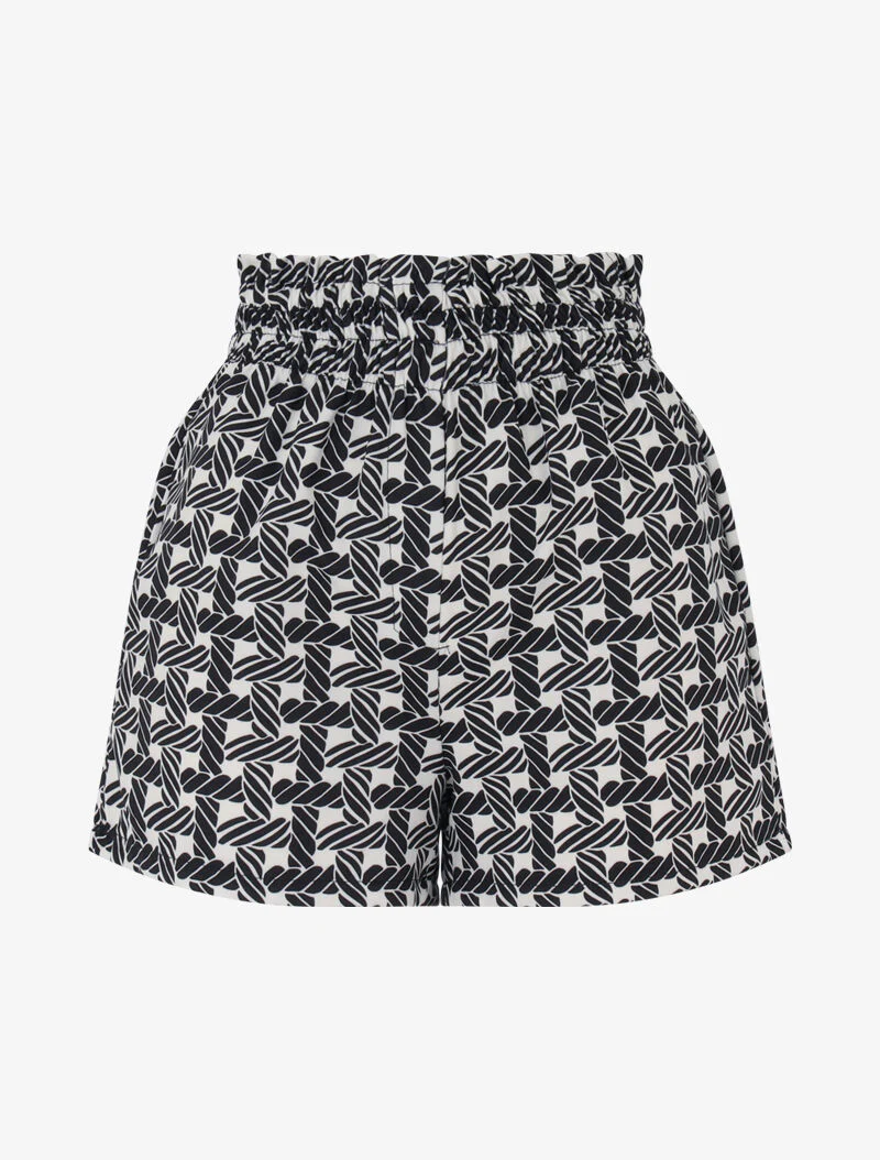 Mini short à imprimé graphique - noir