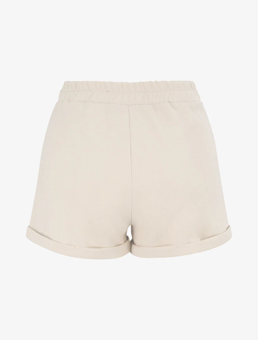 Mini short à revers - Beige - Image 2