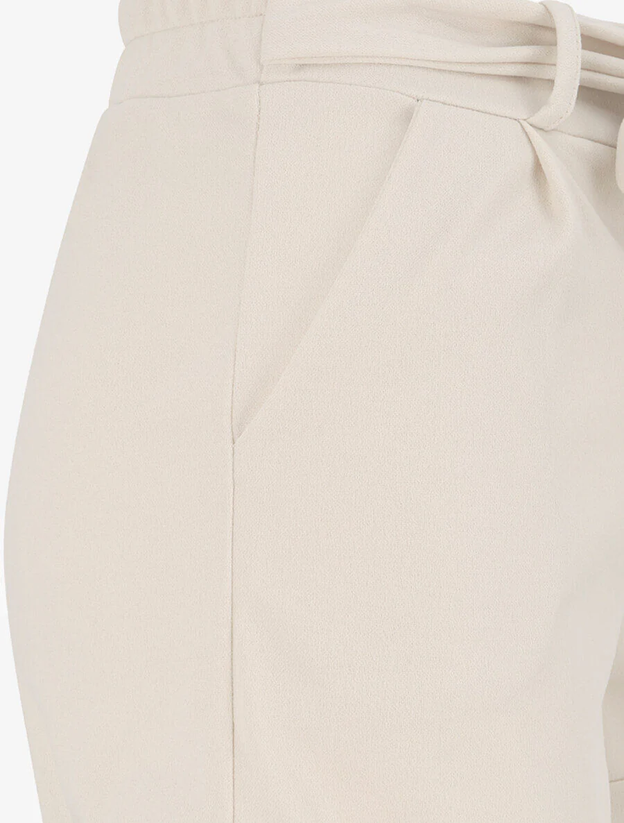 Mini short à revers - Beige - Image 3