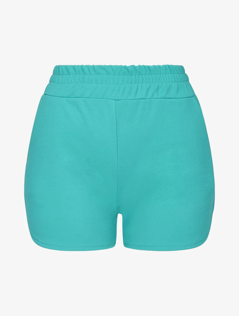 Mini short coupe droite - turquoise - Image 3