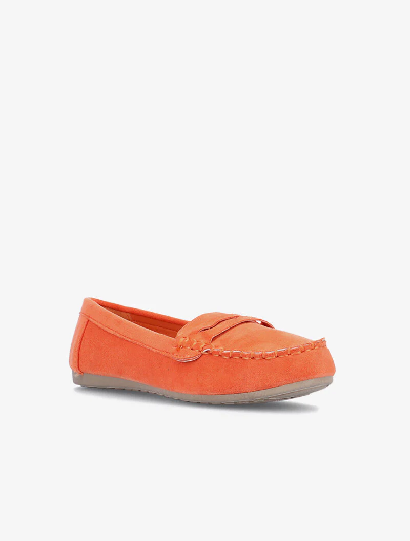 Mocassins à languette ajourée - orange - Image 2