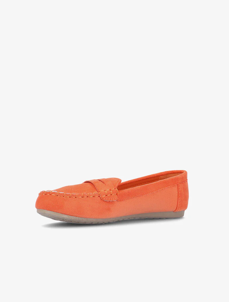 Mocassins à languette ajourée - orange - Image 3
