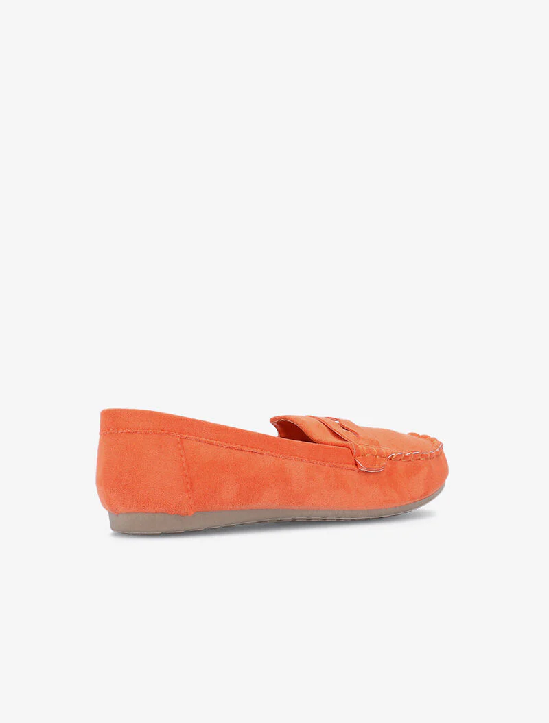 Mocassins à languette ajourée - orange - Image 4