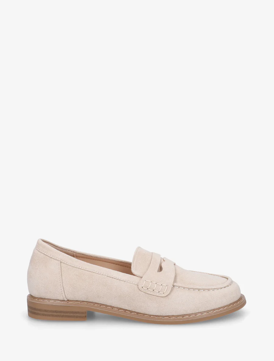 Mocassins basiques en suédine - Beige