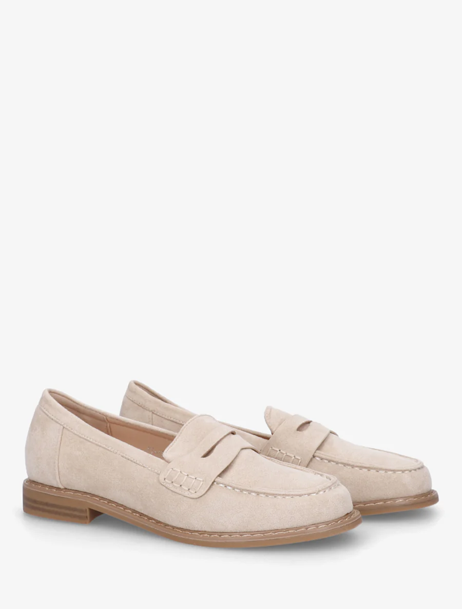 Mocassins basiques en suédine - Beige - Image 4