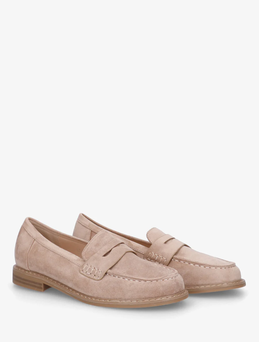 Mocassins basiques en suédine - Taupe - Image 4