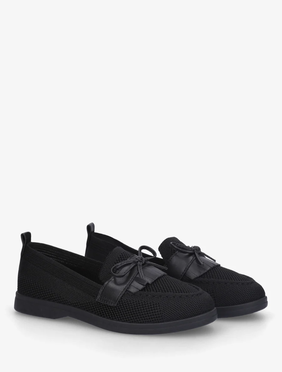 Mocassins en maille à nœud - Noir - Image 4