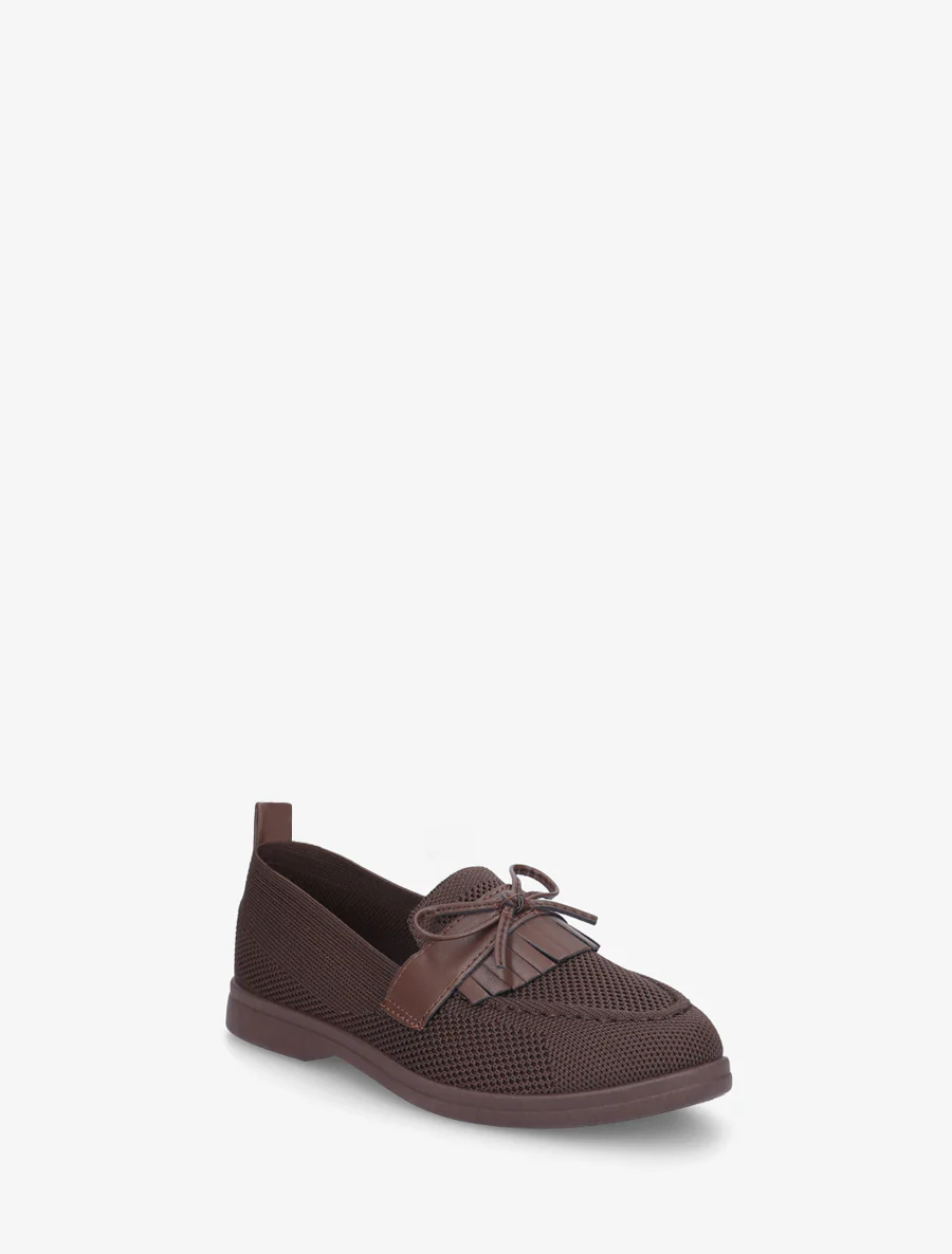 Mocassins en maille à nœud - Marron - Image 2