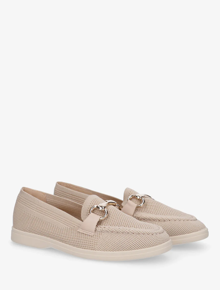 Mocassins en mesh à boucle décorative - Taupe - Image 4