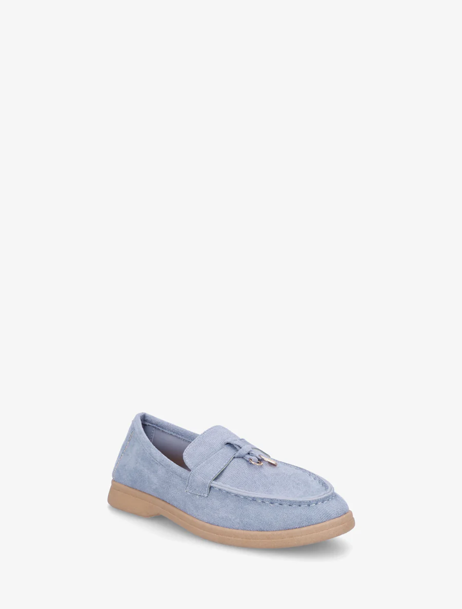 Mocassins en suédine à bijoux - Bleu clair - Image 2