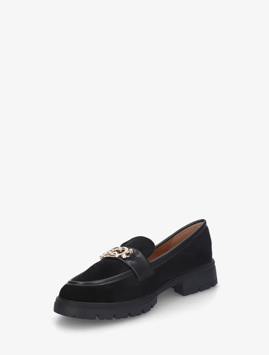 Mocassins en suédine à boucle métallique - Noir - Image 3