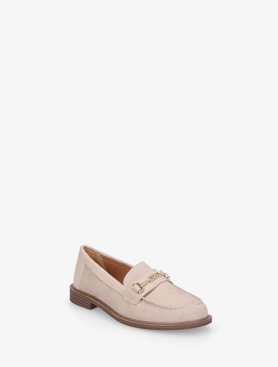 Mocassins en suédine à boucle métallique - Beige - Image 2