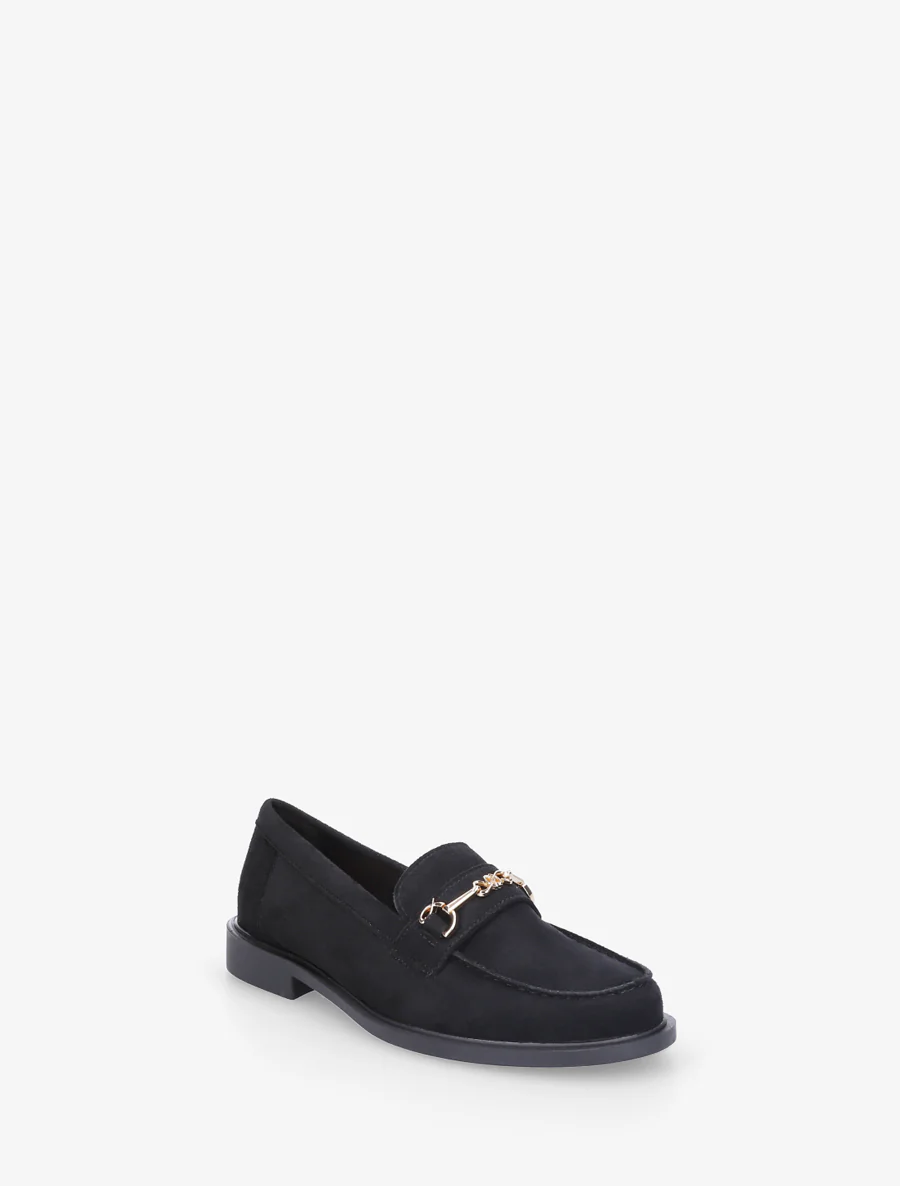 Mocassins en suédine à boucle métallique - Noir - Image 2