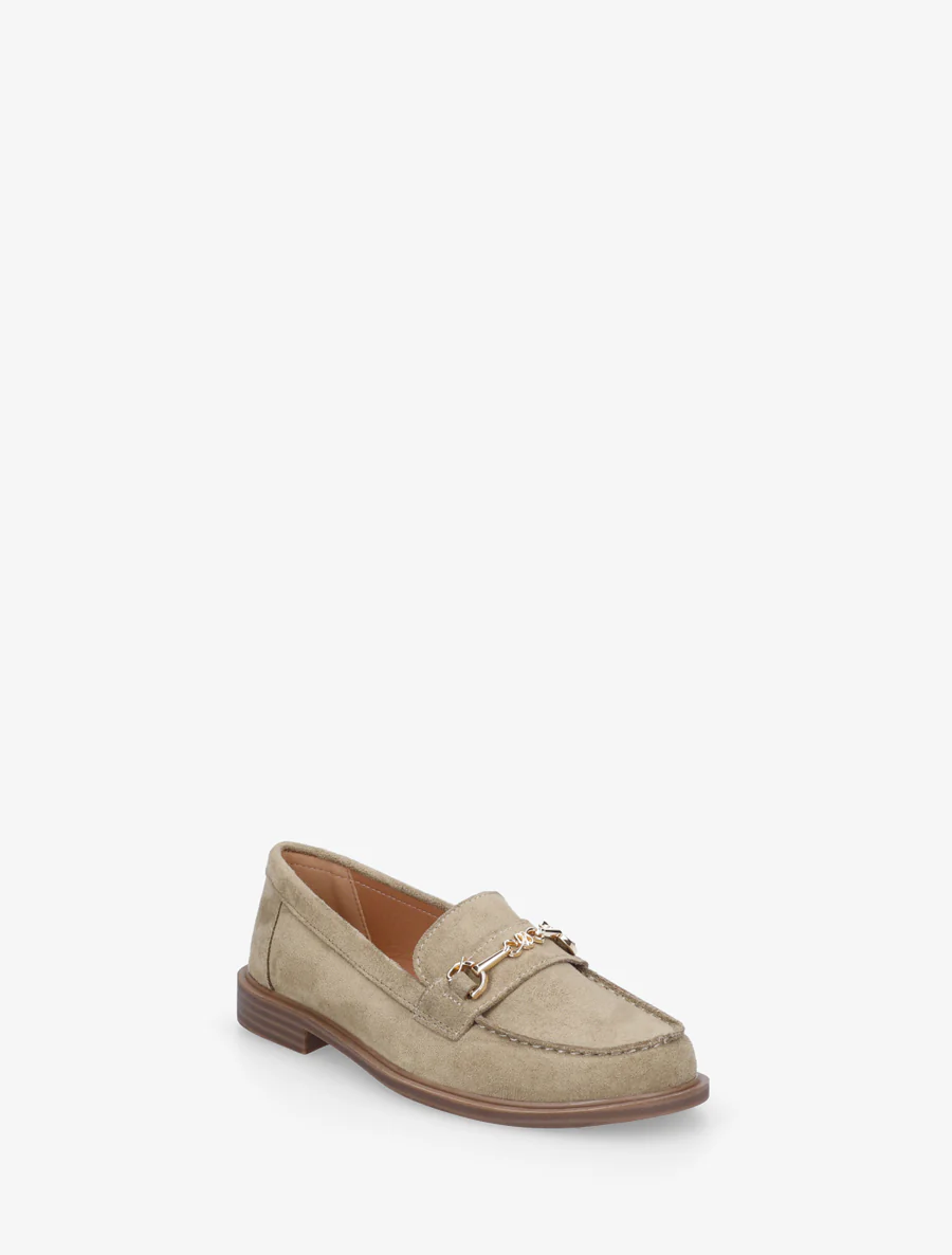Mocassins en suédine à boucle métallique - Kaki - Image 2