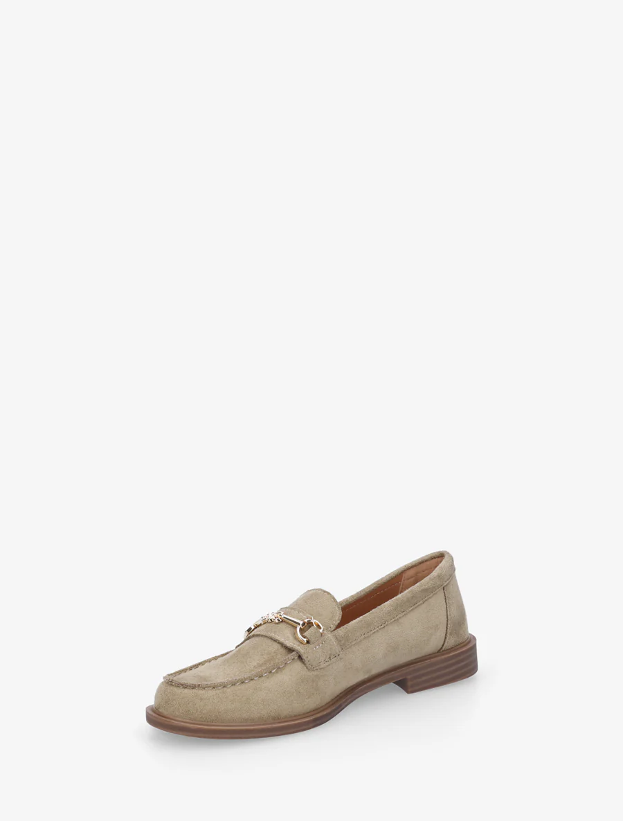 Mocassins en suédine à boucle métallique - Kaki - Image 3