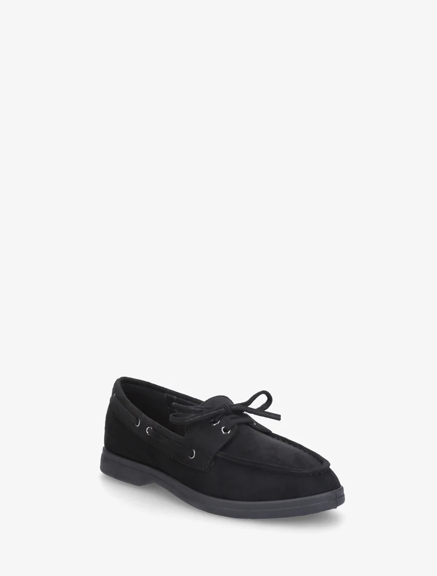 Mocassins en suédine à lacets - Noir - Image 2