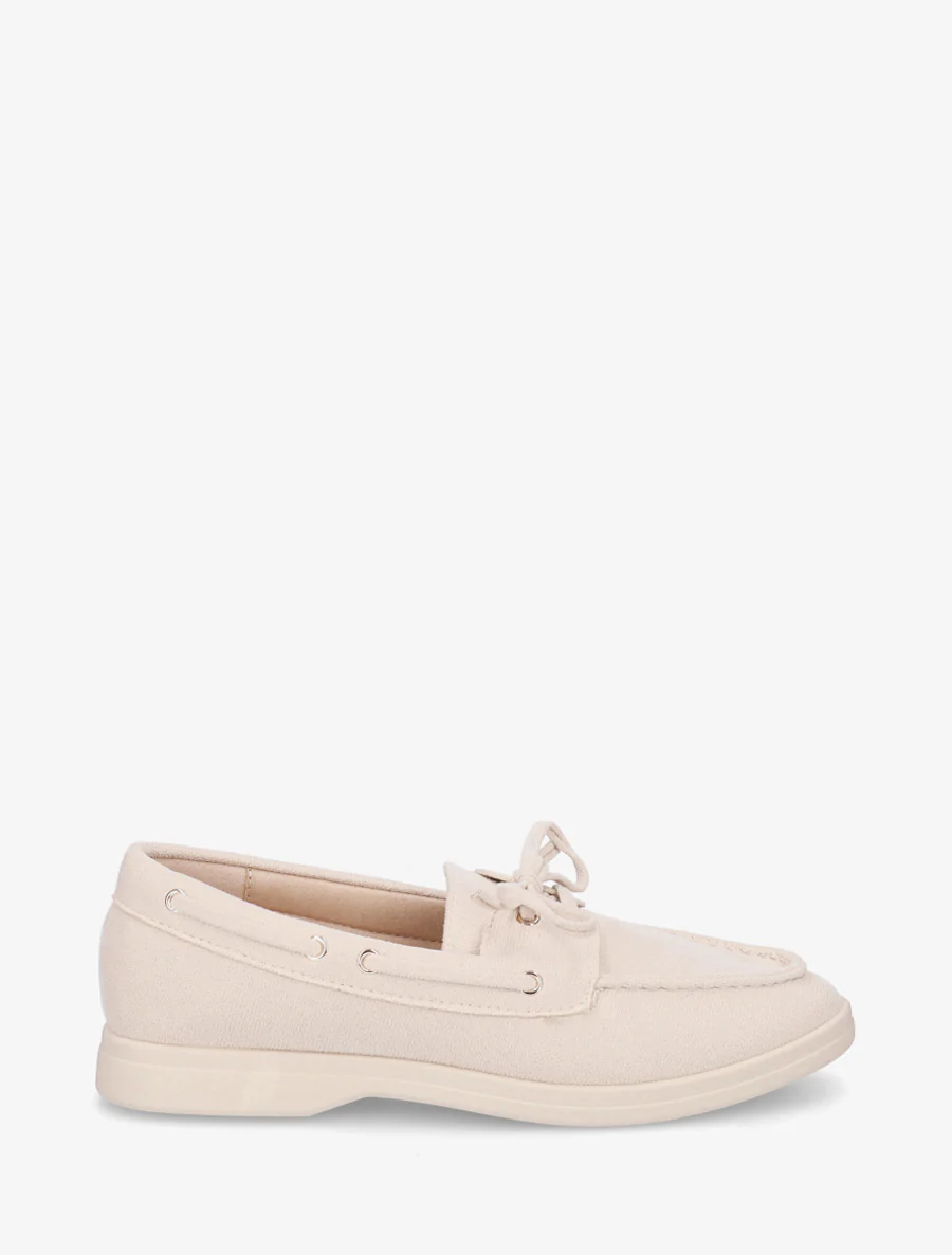 Mocassins en suédine à lacets - Beige