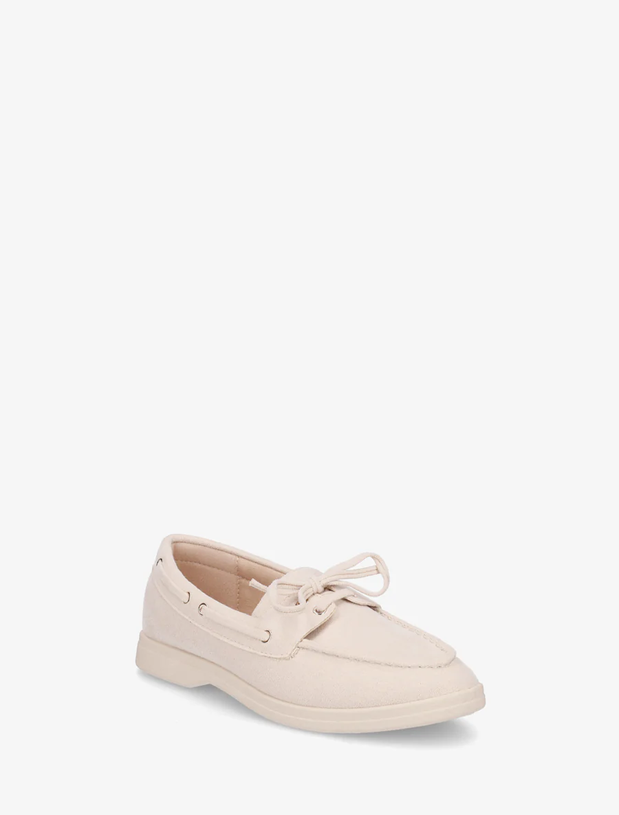 Mocassins en suédine à lacets - Beige - Image 2