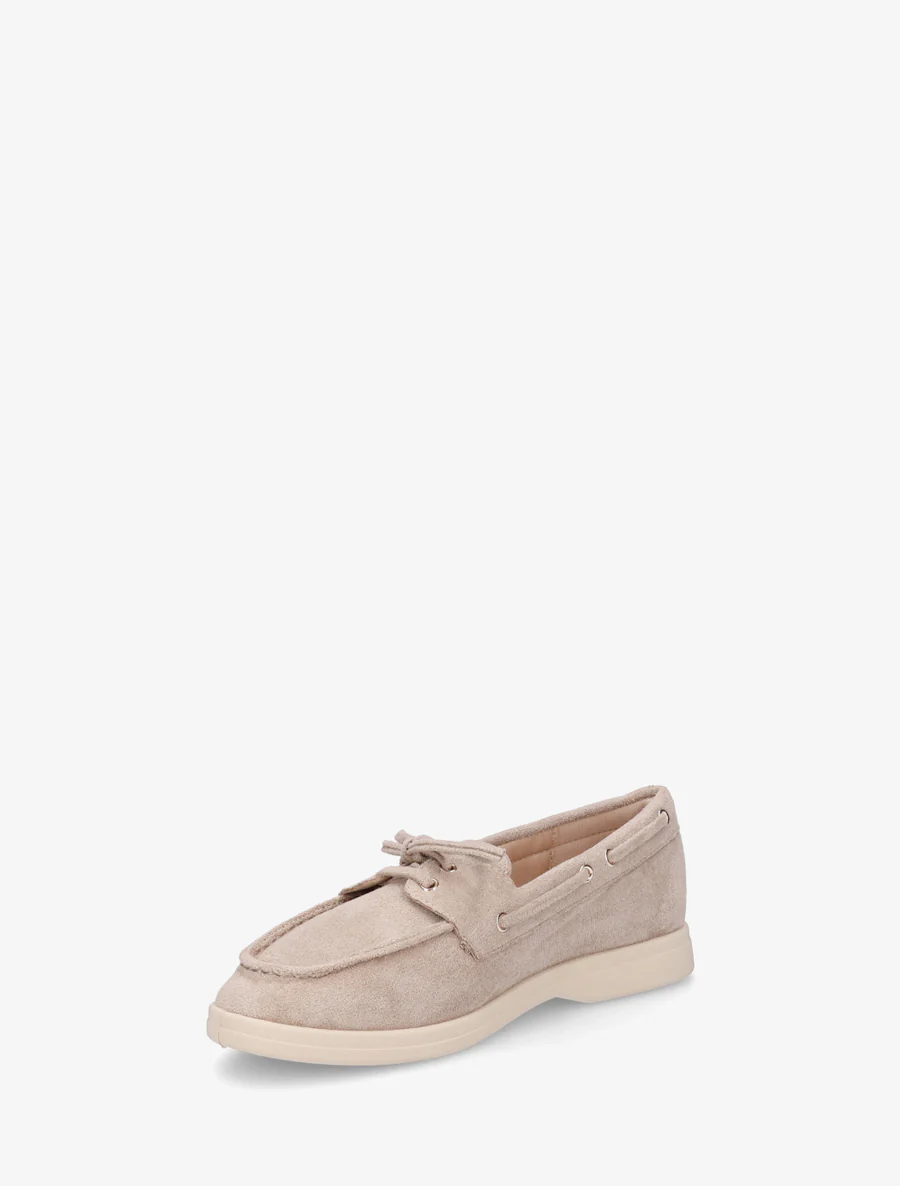 Mocassins en suédine à lacets - Taupe - Image 3