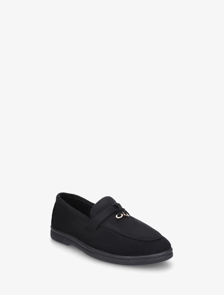 Mocassins en suédine à semelle plate - Noir - Image 2