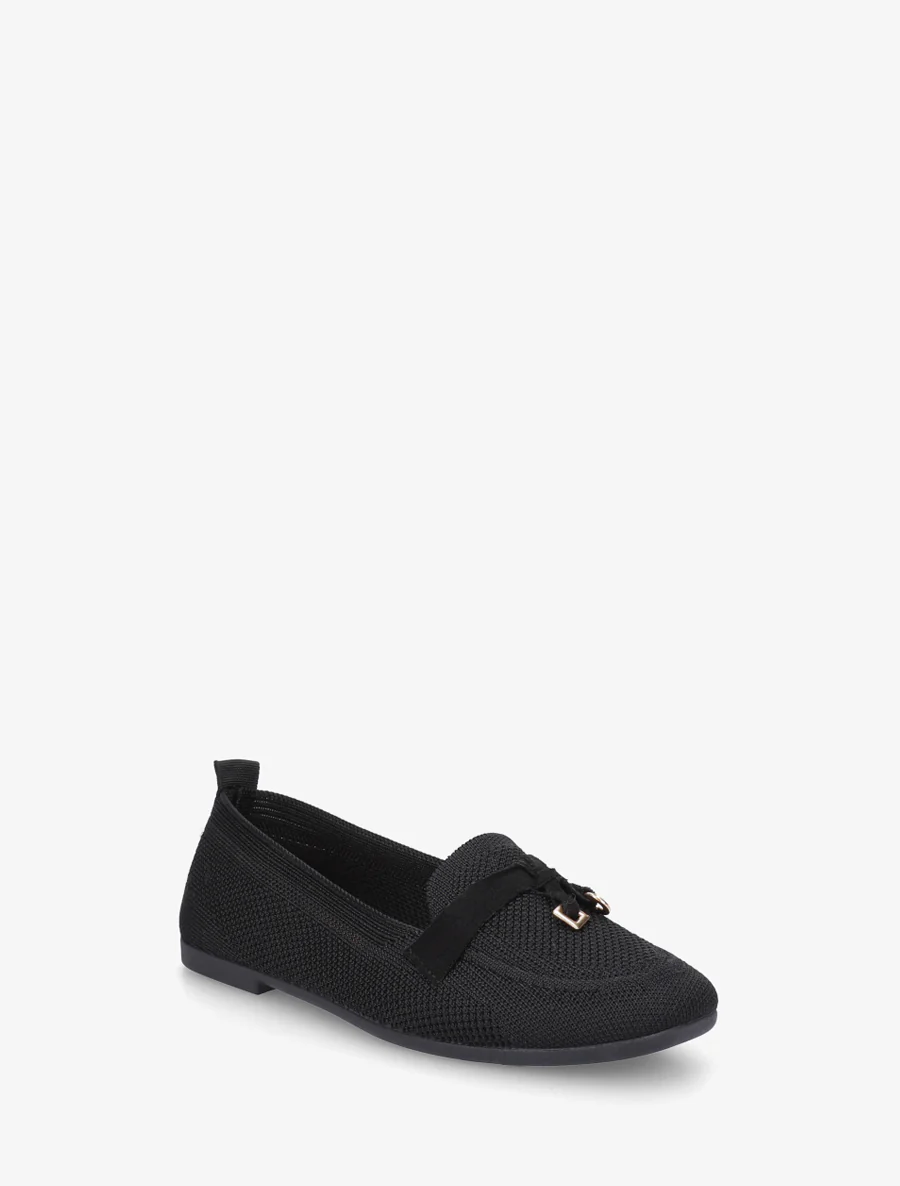 Mocassins en tissu à bijoux - Noir - Image 2