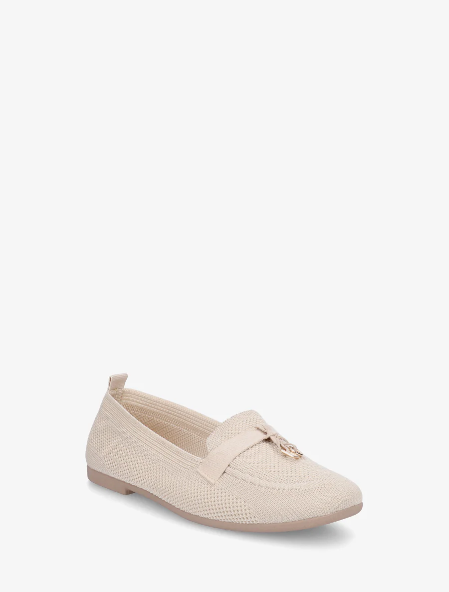Mocassins en tissu à bijoux - Beige - Image 2